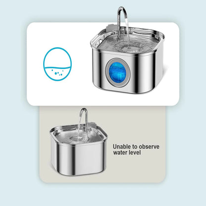 🐾 AquaPaws™ Stainless Steel Pet Fountain