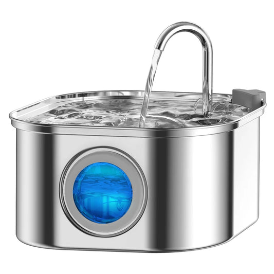 🐾 AquaPaws™ Stainless Steel Pet Fountain