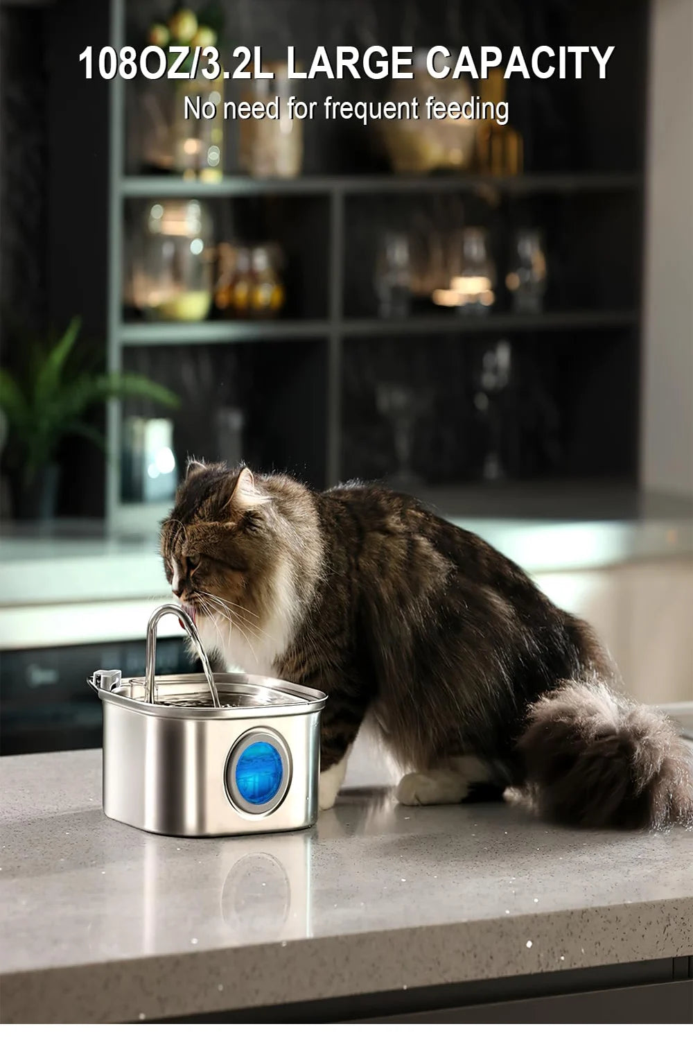 🐾 AquaPaws™ Stainless Steel Pet Fountain